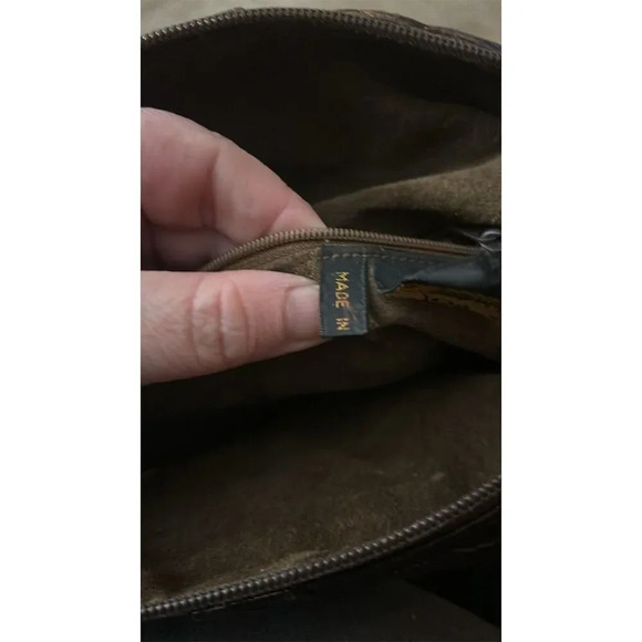 Joli Vintage Dark Brown Eel Skin Leather Shoulder Bag Women's Casual - Picture 4 of 5